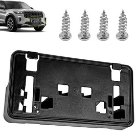 SYudwen License Plate Frame Compatible with Fd F150 2.7L 3.0L 3.5L 2021 2022 2023, Front Bumper License Plate Bracket Replace OE # FO1068187, ML3Z-17A385-BB