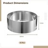 6Pcs Hamburger Bun Rings, 3.9×1.6" Stainless Steel Round Mousse Rings,