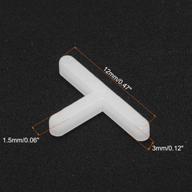 HARFINGTON 200pcs Tile Spacers 1.5mm Hard Plastic t Type Tiles Leveler Spacer Installation Ceramic Spacing Clips for Wall Floor