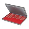 Lindner 2364-2154E NERA M coin case with a light red