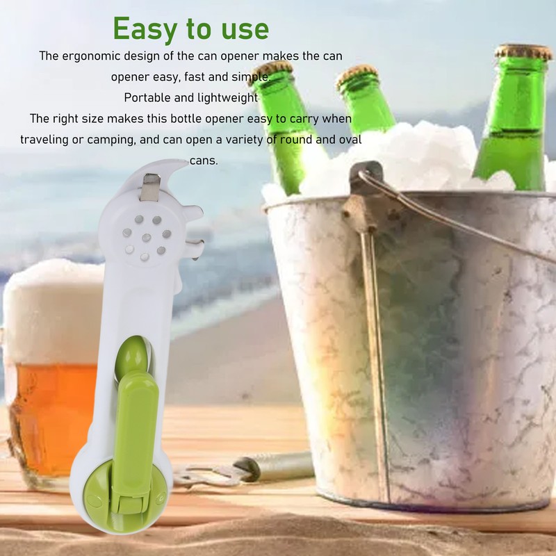 6 in 1 Can Opener ABS Ergonomic Easy To Hang