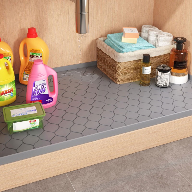 Winisok Silicone Under Sink Mat 22" x 22", Kitchen Essentials
