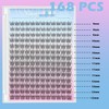 168Pcs 9-12mm Naturals Lash Extension Kit, Fluffy Individual Lashes Extension,