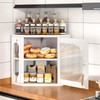 TQQDCI Corner Bread Box for Kitchen Countertop, Large Wooden Bread
