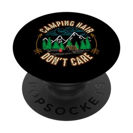 Funny Camping Hair Don't Care Gift Camp Tent Mountains Wild