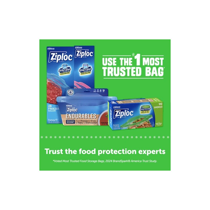 Ziploc Snack Bags 150 Count Transparent Food Storage Bags Grip