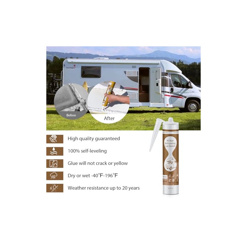 Self-Leveling RV Roof Sealant - Professional Repair & UV Protection