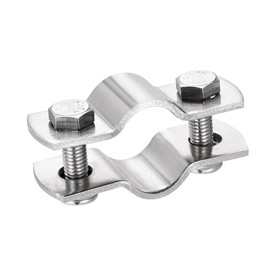 sourcing map Wall Mount Ceiling Mount Pipe Support, 304 Stainless Steel Pipe Bracket Clamp for 29-30mm Pipe