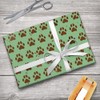 GRAPHICS & MORE Muddy Dog Paw Print Pattern Gift Wrap