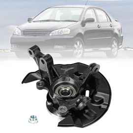 Front Steering Knuckle & Wheel Bearing Hub Assembly for Toyota Corolla 2003-2008 L4 1.8L, Right Passenger Side, Replace LK030 698-388 4321219015