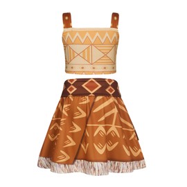 AmzBarley Toddler Girls Princess Dress up Adventure Ocean Costume Loto Clothes Kids Fancy Cosplay Outfits 7-8T