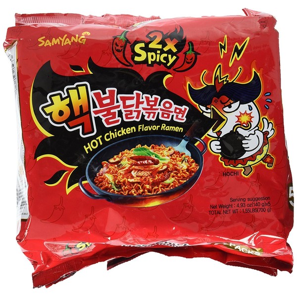Samyang Ramen Korean Noodles Hot / Mild / Stir Fries / Soups (2x Hack Buldak, .5Pack)