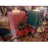 Unbranded Christmas candle holders red