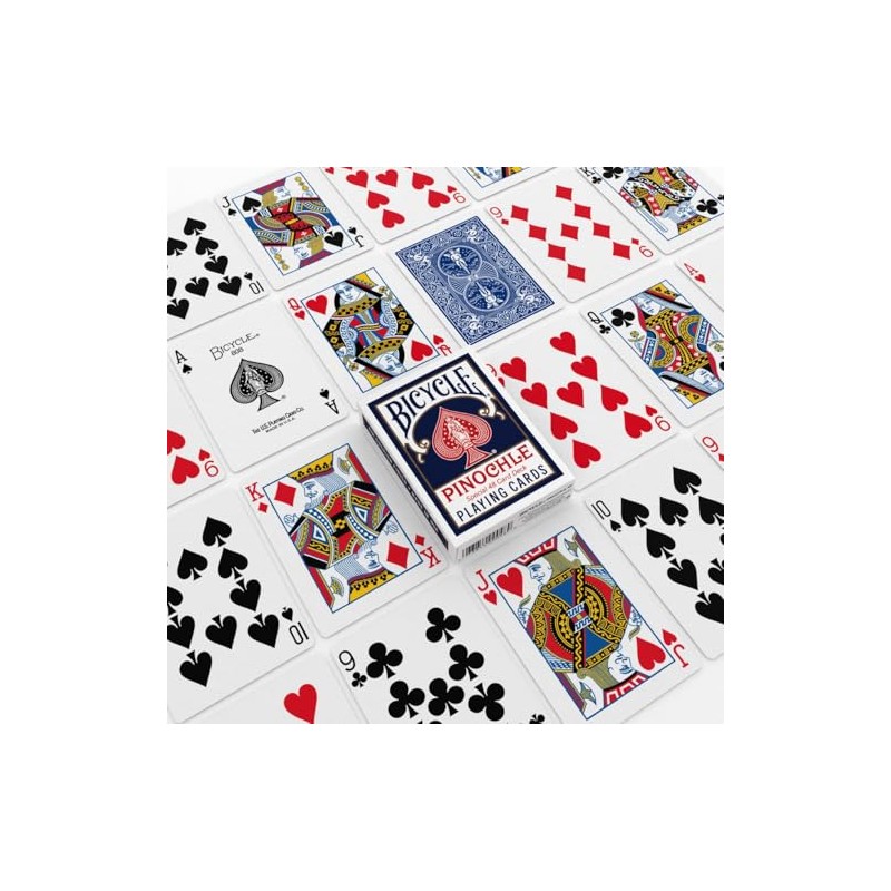 Bicycle Pinochle - Cartas de Juego, índice estándar, 1 baraja