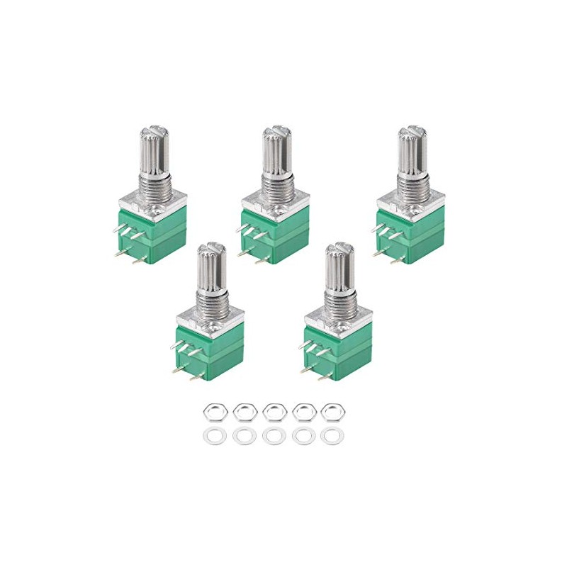 uxcell RV097NS Potentiometer B100K Ohm Variable Resistors Single Turn Rotary
