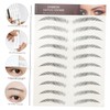 Baluue False Eyebrow Stickers 12pcs Natural 3d Eyebrows Hair-like Look
