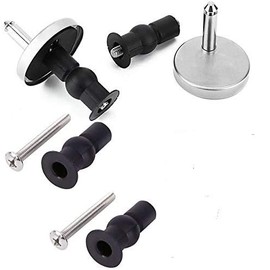 Yulakes Stainless Steel Universal Toilet Seat Fixing Set Hinge for Toilet Lid Toilet Lid Toilet Seat Repair Parts with Screws Accessories/Replacement Toilet Seat Hinges