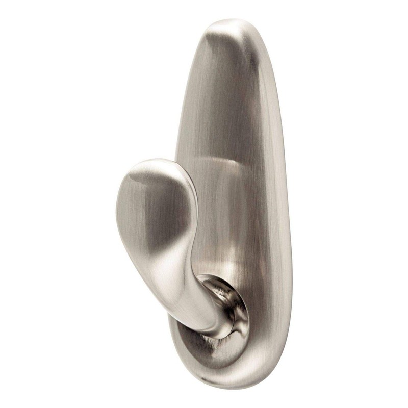 Command Indoor Outdoor Brushed Nickel Metal Hooks 3 Hooks 6