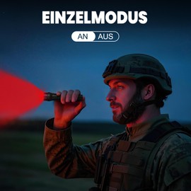 BraiseBeam Super Bright Red Light Flashlight, Portable Red Mini LED Night Light with Single Mode, Zoomable Flashlight for Reading, Astronomy and Night Vision