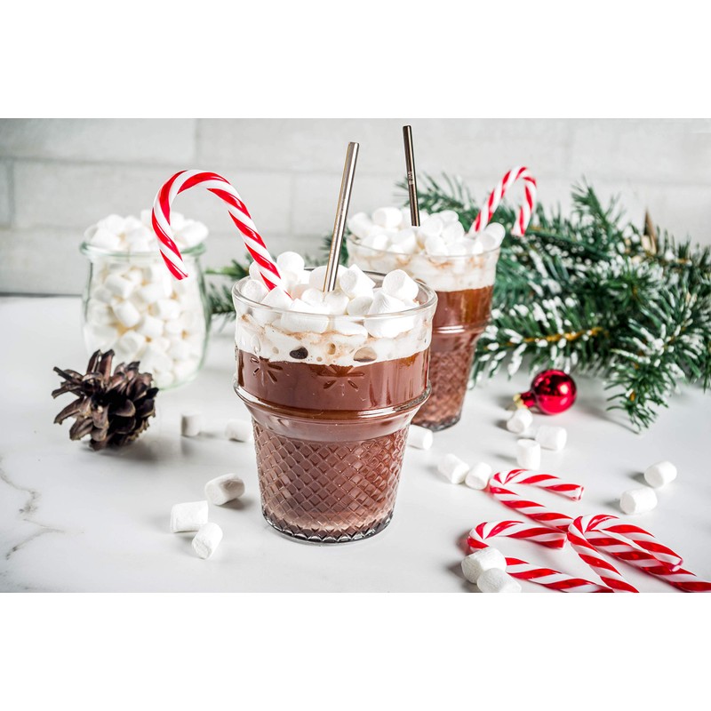 JABs 12 Silver Stainless Steel Straws Reusable Straight Straws and