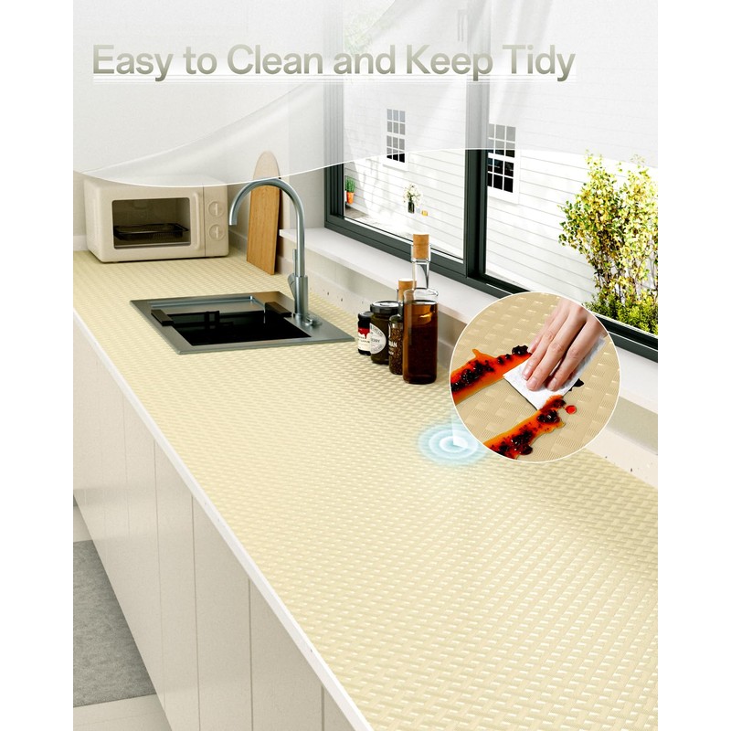 Revestimientos para estantes para armarios de cocina, 306 Beige