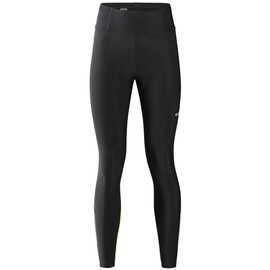 GORE WEAR Progress Ladies Thermal Cycling Tights With Seat Pad 34 Black/Neon Yellow