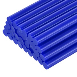 uxcell 30pcs Mini Hot Glue Gun Sticks 4-inch x 0.43-inch High Sticky Large Hot Glue Sticks for Glue Gun, Bright Blue