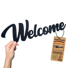 Welcome Sign - Lettering - Welcome Decoration - Door Sign - Wall Sign - Hallway Wall Decoration - Living Room Wall Decoration - Wall Sticker - Wall Decoration for Home - Decorative Sign Made of
