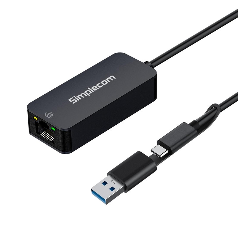 Simplecom NU405 SuperSpeed USB-C and USB-A to 2.5G Ethernet Network