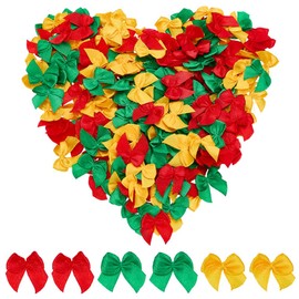 arricraft 240 Pcs Mini Ribbon Bows, 3 Colors 1 Inch Mini Polyester Ribbon Bowknots Craft for DIY Sewing Wedding Birthday Party Christmas Box Ornament Scrapbooking