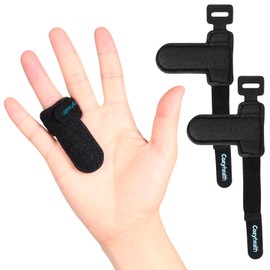 Trigger Finger Splint(2 Pack) Support Brace for Middle, Ring, Index, Thumb and Pinky Straightening Curved, Bent, Locked Stenosing Tenosynovitis Hands Tendon Lock Release Stabilizer Knuckle Wrap (Large)