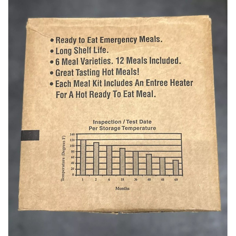 APACK MRE A-Pack Ready Meal Reduced Sodium Self-Heating Emergency Meal