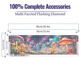 YALKIN 5D Diamond Painting Adults Children Large XXL 30 x 90 cm Diamond Painting Pictures Diamond Art Adults Full DIY Diamond Art Painting Embroidery Set Cross Stitch Pictures Home Wall Decor