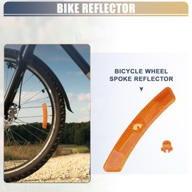 X AUTOHAUX Bike Reflectors 5"x0.79"x0.47" Bicycle Warning Reflector Bike Accessories Plastic Yellow 1 Pair