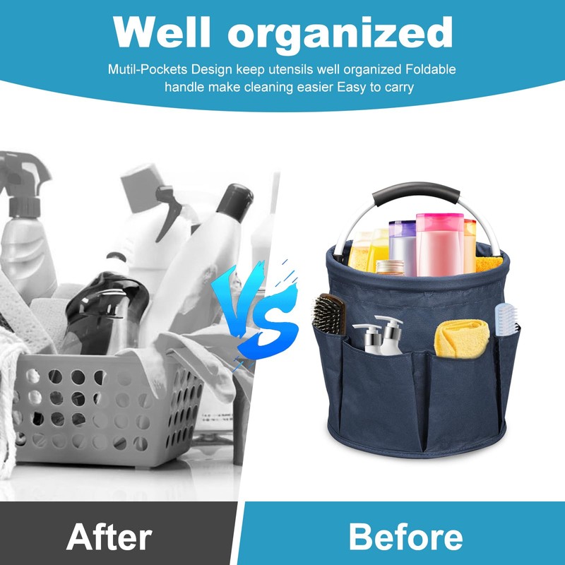 mumisuto Cleaning Caddy with Handle,Cleaning Caddy Organiser, Tool Organizer Bag,