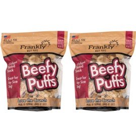 Frankly 2 Pack of Venison Beefy Puffs Dog Treats, 5 Ounces Each, Made in The USA