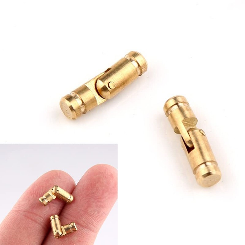 30 PCS Hidden Cylindrical Barrel Hinge Invisible Hinges Brass Tone