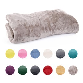 Mintra Home Throw Blanket for Couch, Soft Polyester Fleece Blanket, Cozy Lightweight Fuzzy Fall Décor Throw Blankets for Bed/Bed Cover/Couch Cover, 51” x 70” (S, Mocha)