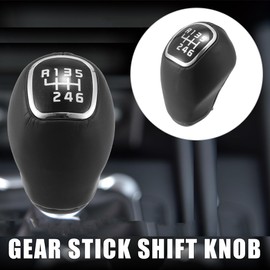 X AUTOHAUX Car Manual Gear Stick Shift Knob 6 Gear for Kia Rio III Ab 2010 Sportage III Ab 2009-2015 Venga Ab 2009-2015 Car Shift Head Faux Leather