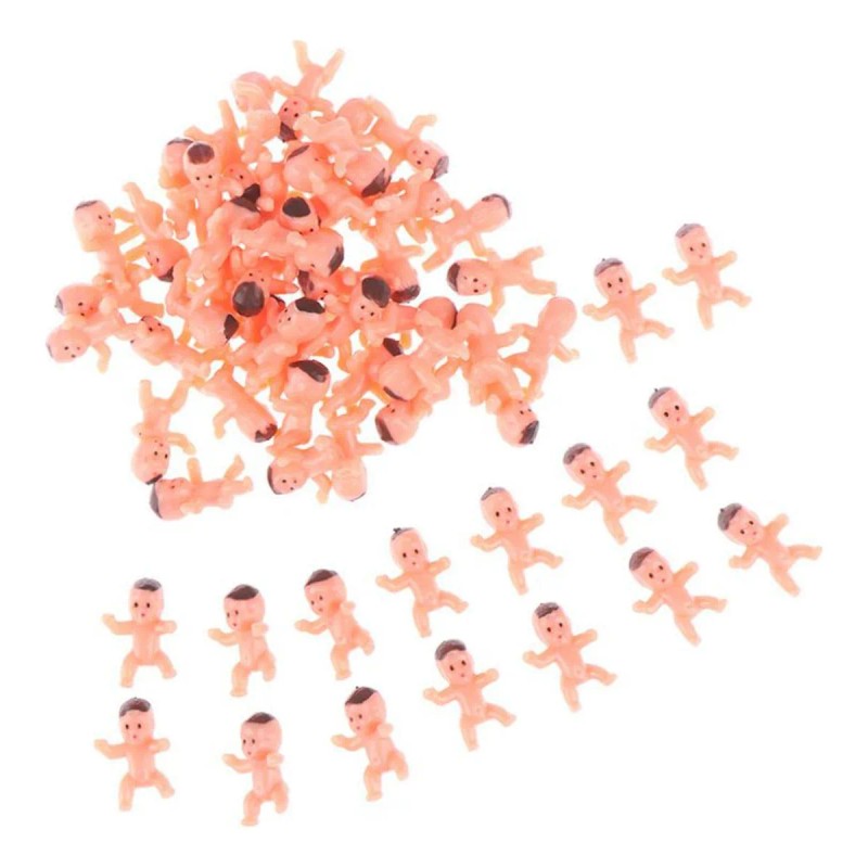 100x Mini Tiny Babies Figuras De Bebé Mensuales L