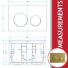 SPARES2GO Luxury Flush Plate Kit for Concealed Toilet Cistern Wall