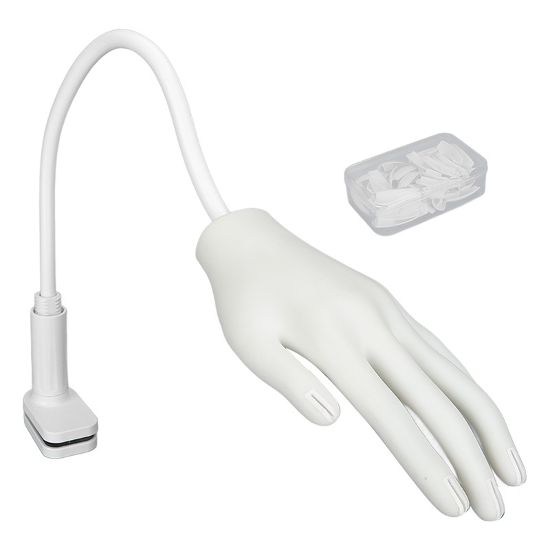 Silicone Nail Art Practice Hand Bendable Joints False Nail Tips