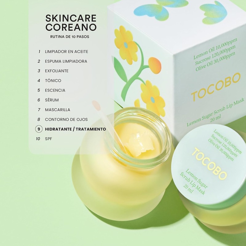 TOCOBO Lemon Sugar Scrub Lip Mask 20 ml Mascarilla Exfoliante