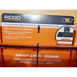 RIDGID 2-1/2 in. NXT Max Utility Nozzle Shoe Kit Attachments Hard Soft Rubber(3)