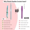 Aeelike 5mm Crochet Hook, Metal Crochet Hooks 5mm with Floral