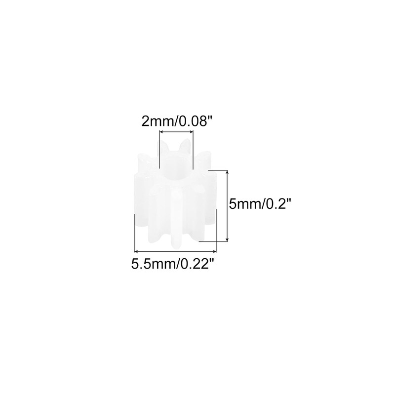 sourcing map 30 Pcs Plastic Gears 9 Teeth Plastic Motor