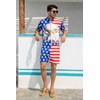 Goodstoworld Mens American Flag Rompers 4th of July Overalls Male