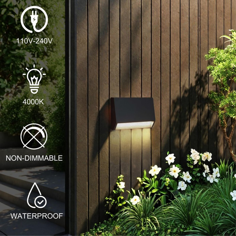 ZONK Outdoor Indoor LED Step Lights 110V -240V, Waterproof IP65