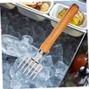 MAGICLULU 4pcs Aluminum Ice with Wood Handle Versatile Ice Tool
