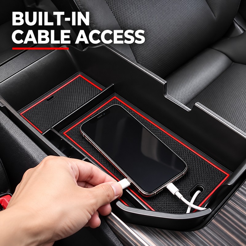 Center Console Armrest Storage Tray Organizer for Toyota Camry XV70